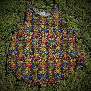 2 for $8 Flowered Old Navy Tank Top Black NWOT